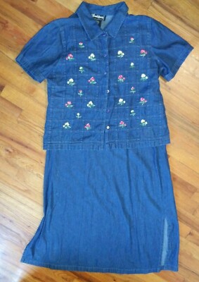 modest denim overall dress The Daisy