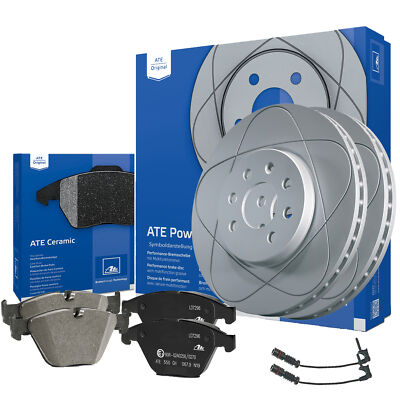 ATE Bremsenset Powerdisc+Ceramic Beläge BMW 5er E60 E61 , 6er E63 Ø324mm VA + WK