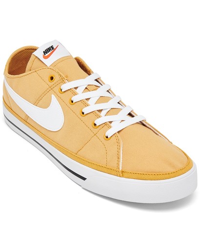 Nike Mens Court Legacy Canvas Sneaker Shoe Sanded Gold Tone Yellow White Size 10 | eBay