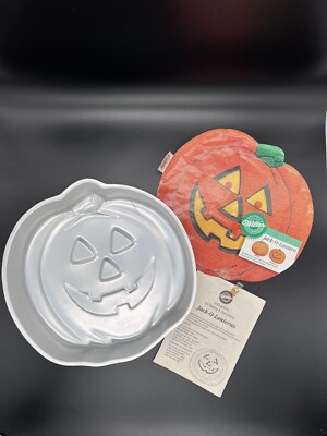 VTG 1981 Wilton Halloween Pumpkin Jack-O-Lantern Aluminum Cake Pan Mold