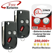 2 Remote Keyless Entry Car Flip Key Fob Replacement For GM 3b (LHJ011)