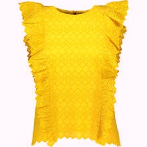 yellow broderie top