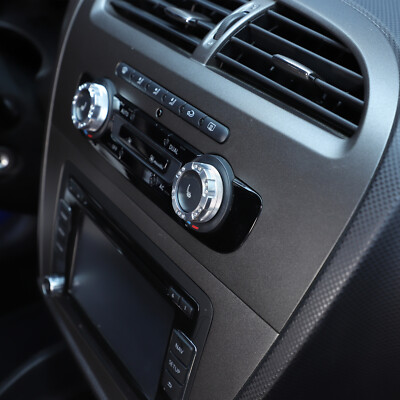Silver Air Conditioning Volume knobs Ring Trim For Seat Leon MK2 1P1 2008-2012