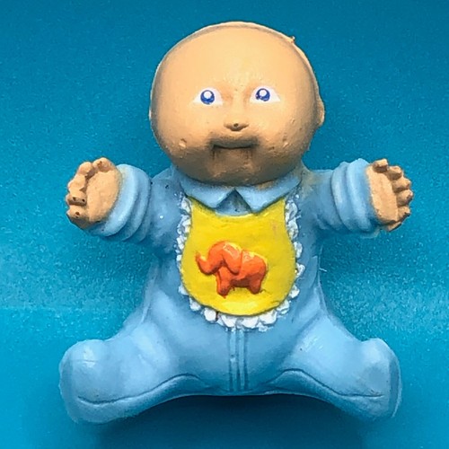 1994 Cabbage Patch Kids CPK LJN Toys 1.25" Baby Figurine with Blue Sleeper - Picture 4 of 6