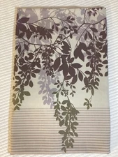 Croscill  Zen Garden  Purple Floral  Organic Spa  Fabric Shower Curtain  VGC
