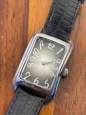 Armitron Women’s Watch Now Tank Style Watch Black Band 23mm New Battery 