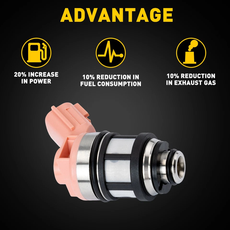 6X Inyectores de combustible para Nissan Frontier 1999-2004/1997-2000 Infiniti Qx4 OE#10851N Foto 3 de 4