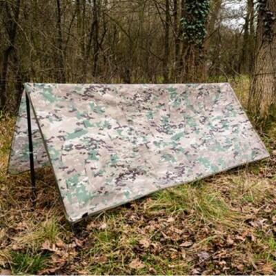 WASSERDICHT RIPSTOP ARMY BASHA HMTC Camo Biwakzelt Camping Tarnung Fischplane