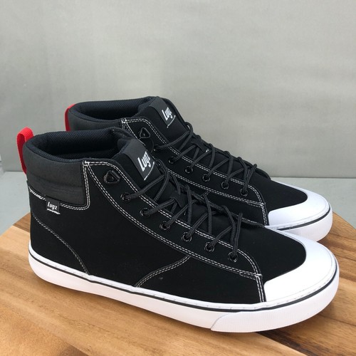 Lugz Mens Empire Lo WR High Top Sneakers Casual Shoes Black White Size 12