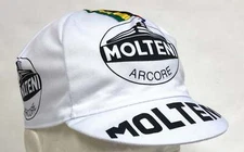 Molteni Vintage Cycling Team Cap in White - Made in Italy by Apis