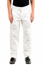 Dolce & Gabbana Pantalone Uomo Bianco Regolabile Casual Taglia 30 34