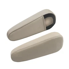 2pcs Leather Seat Armrest Replacement Cover for Lexus GX470 2003-2009 Beige Tan