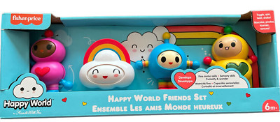 Happy World Friend Set Friends With You Fisher Price Toggle Spin Twist Shake NEW