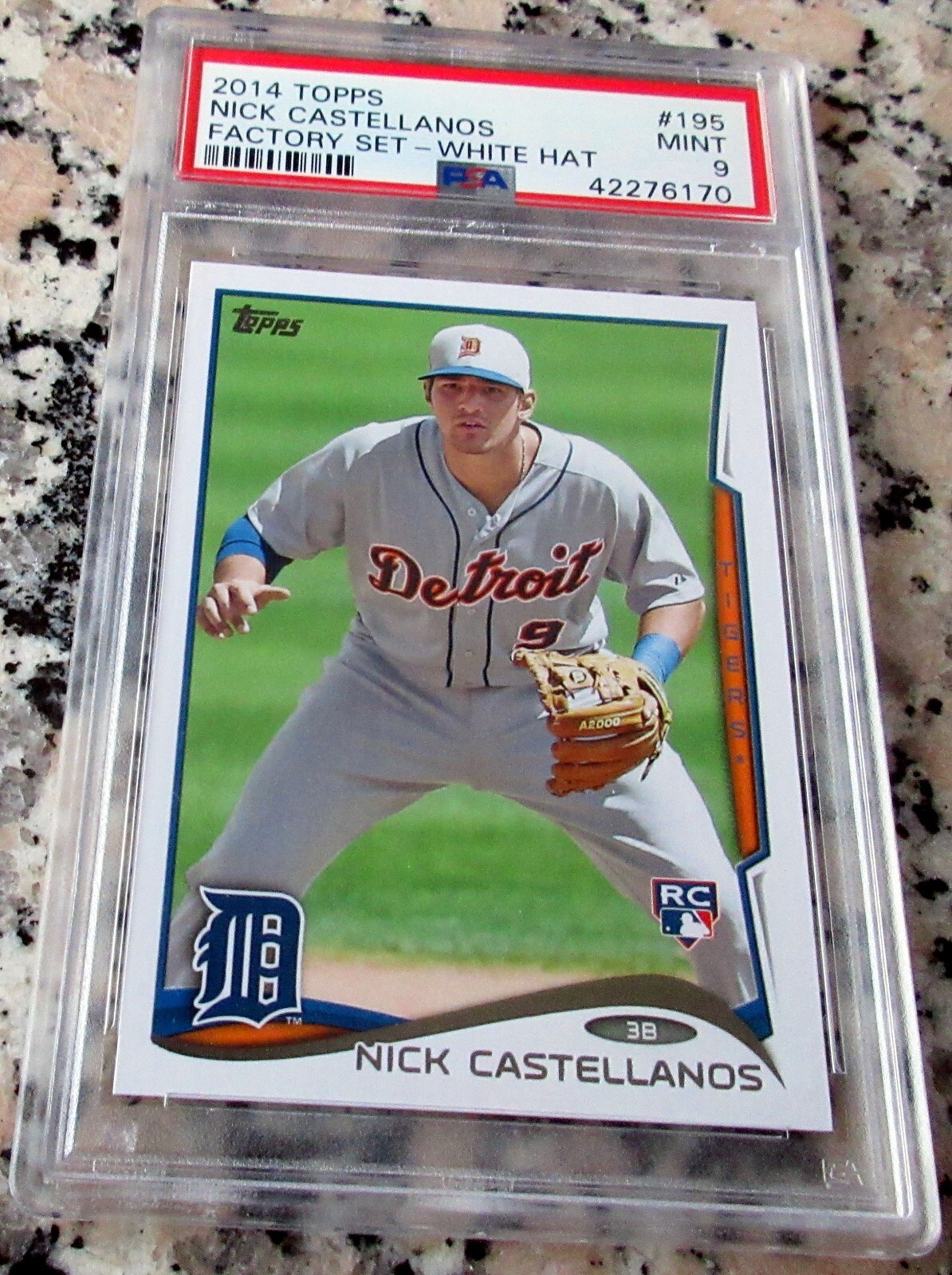 NICK CASTELLANOS 2014 Topps White Hat Rookie Card RC Logo PSA 9 POP 8 RARE🔥🔥$$