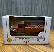 ERTL 0017 DIE CAST-1931 Anheuser Busch INC. Delivery Truck Bank NIB 1990