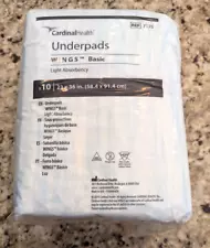 Cardinal Health Underpads Wings Basic Light Absorbency 7176 23X36 in 10 ct