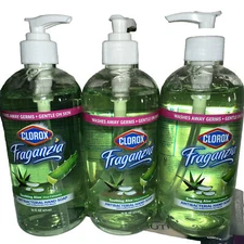 FRAGANZIA  💚SOOOTHING ALOE ANTIBACTERIAL Hand Soap 16fl.oz x 3 Pump Bottles 👀