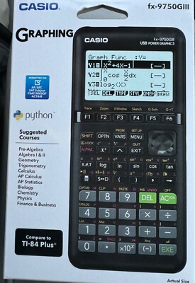 Casio FX-9750GIII Graphing Calculator Python & Natural Text Book Display **NEW**