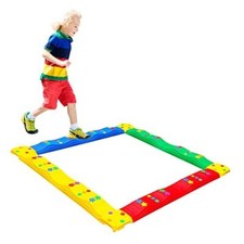 Colored Balance Beams for Kids, Wavy Toddler Stepping Stones, 8 Straight 4 Pier