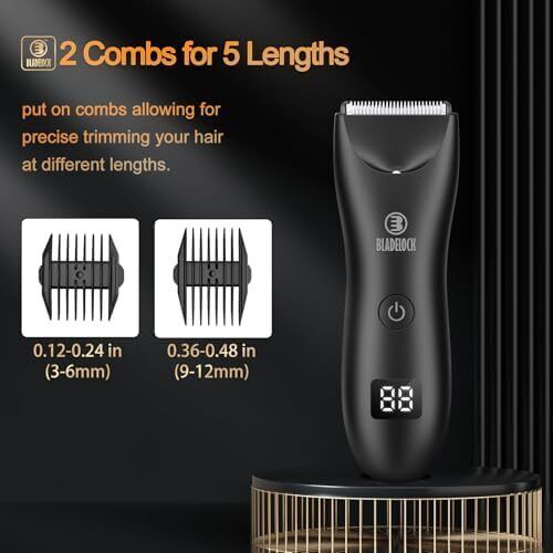Body Hair Trimmer for Men, Ball Trimmer with Ceramic Blade, Waterproof Pubic ... - Picture 6 of 6