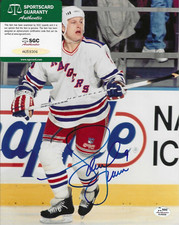 NEW YORK RANGERS signed ADAM GRAVES - 8x10 - AUTHENTICATED