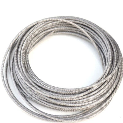 Stainless Steel Wire Rope Cable PVC Plastic Coated 1mm 1.2mm 1.5mm 2m 3mm 4mm