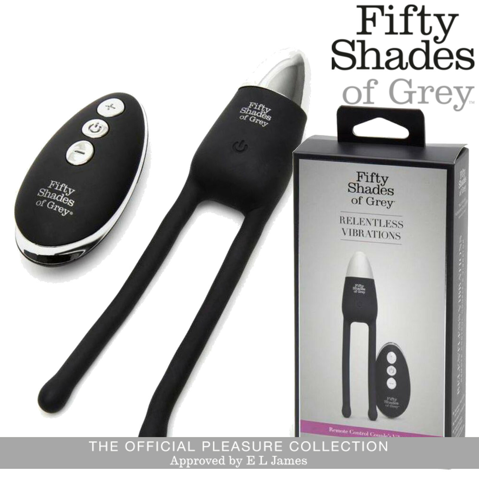 Fifty Shades of Grey Relentless Vibrations Remote Control Couples Vibe Doppio