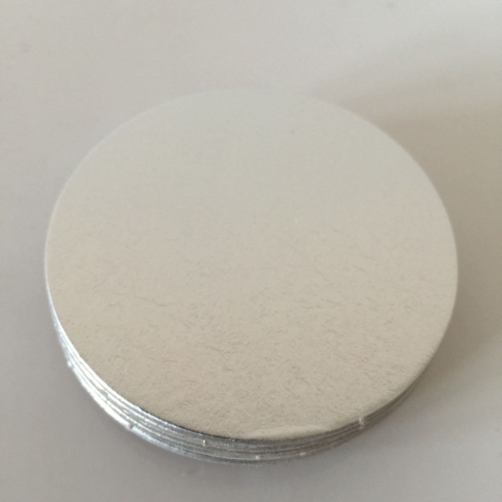 10 x 4" inch ROUND SILVER THIN CUT EDGE cake boards cards sugarcraft