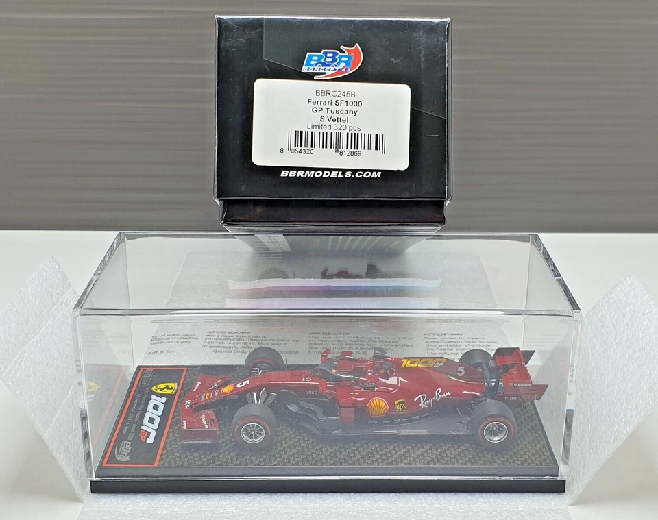 1:43 BBR Ferrari SF1000 "1.000 Ferrari GP - Tuscany 2020" S. VETTEL *unused* - Bild 2 von 2