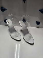 Women's Summer Sandals with Clear PVC Strap Stiletto Heel Open Toe Ankle Strap