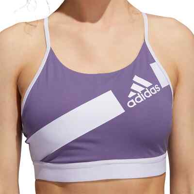 ADIDAS Women's Flow Freely Disrupt 2.0 Sports Bra NWT Tech Purple SIZE: SMALL