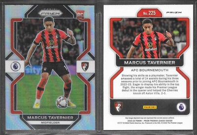 Panini Prizm EPL 2023 #225 Marcus Tavernier Bournemouth RC Silver Mojo Prizm