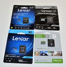 New micro SDHC / SDXC 32GB or 64GB flash card from Lexar or PNY, choose the one