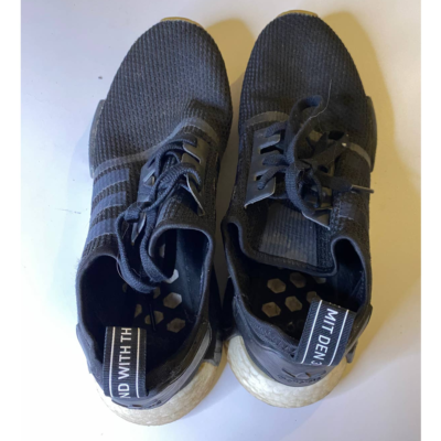 adidas gazelle silver green womens ADIDAS Size 13 Black Woven Nylon Lace Up Sneakers – Sui Generis Designer  Consignment main image 1