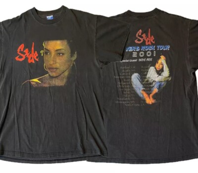 2001 Sade Lovers Rock Tour 2 Sided Basic Black Graphic 2001 Sade Lovers Rock Tour 2 Sided Basic Black Graphic