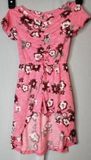 One Step Up Girls Rompers Pink Lunge Floral Walk-through Knit Romper Toddler 4T