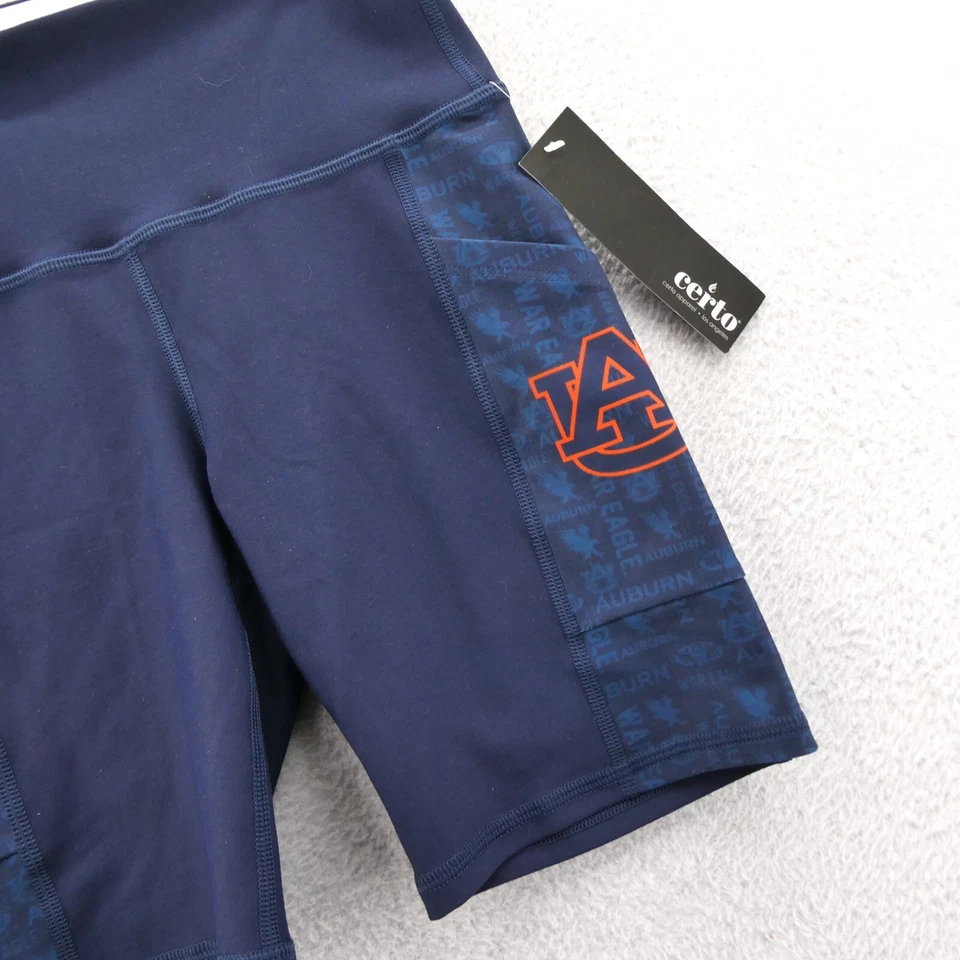 Auburn Tigers Athletic Shorts Womens Small Blue Pockets Certo NCAA Stretch New - Image 3 of 4