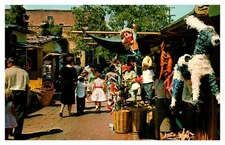 Los Angeles CA California Olvera Street Marketplace Chrome Postcard
