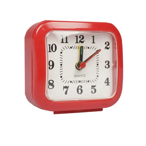 Travel Alarm Clock Battery Operated Small Analog 12 Hours Simply Design Easy Set - Image 3 of 4