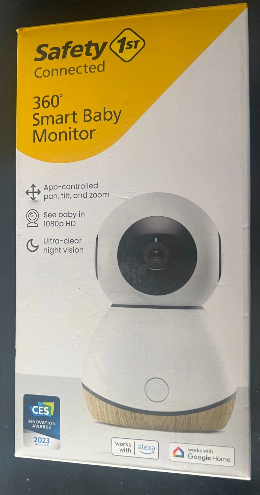 Safety 1st 360° 1080P HD Smart Baby Monitor Pan Tilt & Zoom Night Vision 4871