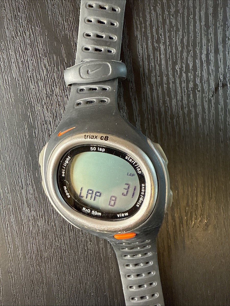 Nike Triax C8 SM0017 Digital Watch Alarm 50 Lap 50m New Battery | eBay