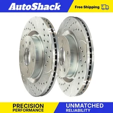 Rear Drilled Slotted Brake Rotors Pair for 2013-2019 Ford Explorer