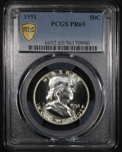 1951 Franklin Half Dollar - 50c PCGS PR65 - PCGS Gold Shield