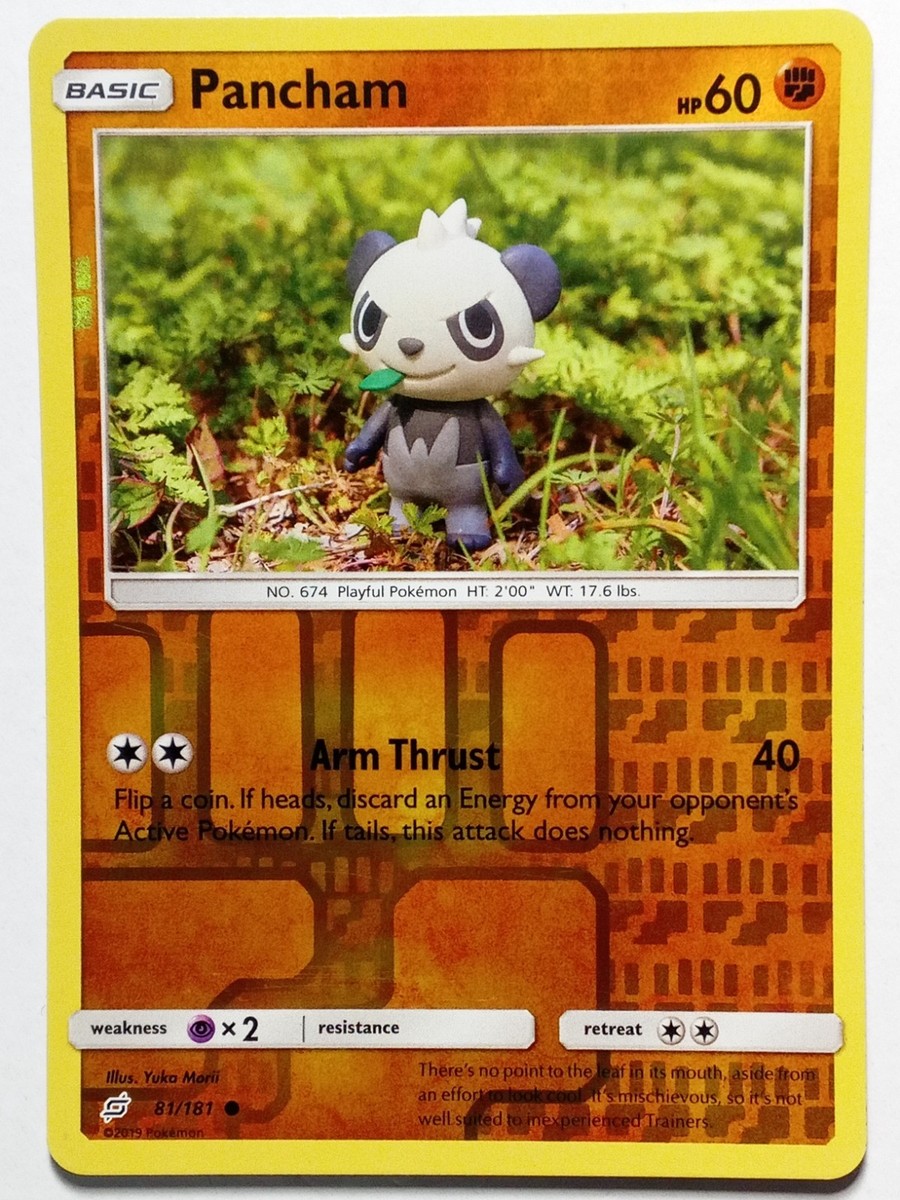 REVERSE HOLO Pancham 81/181 NM - Yuka Morii Clay Team Up Pokemon