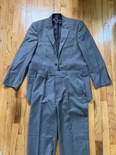 Ermenegildo Zegna Men's Wool Suit Gray 40R