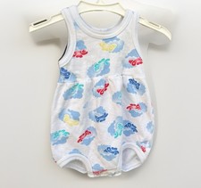 Vintage Carters Baby Girl Romper Bubble Outfit Pastel Rainbow Clouds 0-3 Months