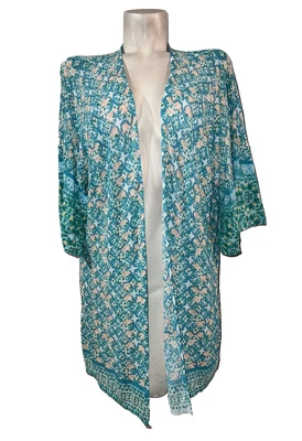 Chicos 3/4 sleeves light weight cardigan size 2  ( L 12 ) Short Summer Romance Cardigan | Chico main image 2