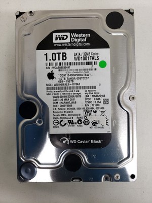 Western Digital WD1001FALS-41Y6A0, 1TB 3.5'' 3Gb/s 32MB 7.2K RPM SATA Hard Drive.