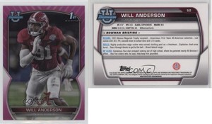 2022 Bowman U Chrome Pink Refractor Will Anderson #52