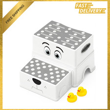 Kids Step Stool with Puppy Face, Anti-Slip, Bathroom Sink Toilet, Kitchen